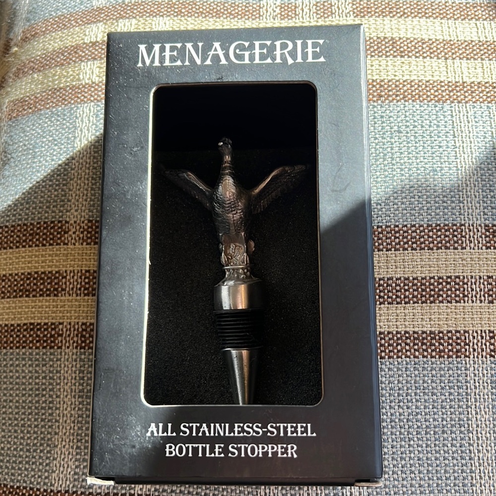 Menagerie All Stainless Steel Bottle Stopper Duck